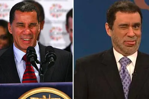 On the left, the real David Paterson.  On the right, the SNL Paterson.